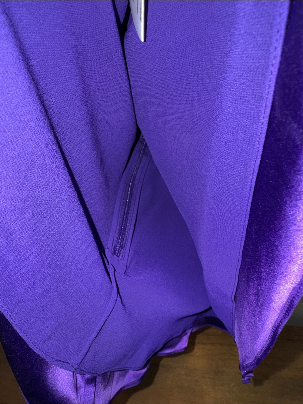 Purple Ruffle Sleeve V-Neck Blouse - Picture 7 of 7